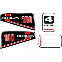 Honda B100 (BF100) 10 hp Outboard Decal Set