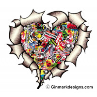 Torn Heart Stickerbomb